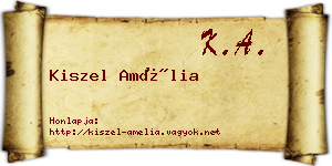 Kiszel Amélia névjegykártya